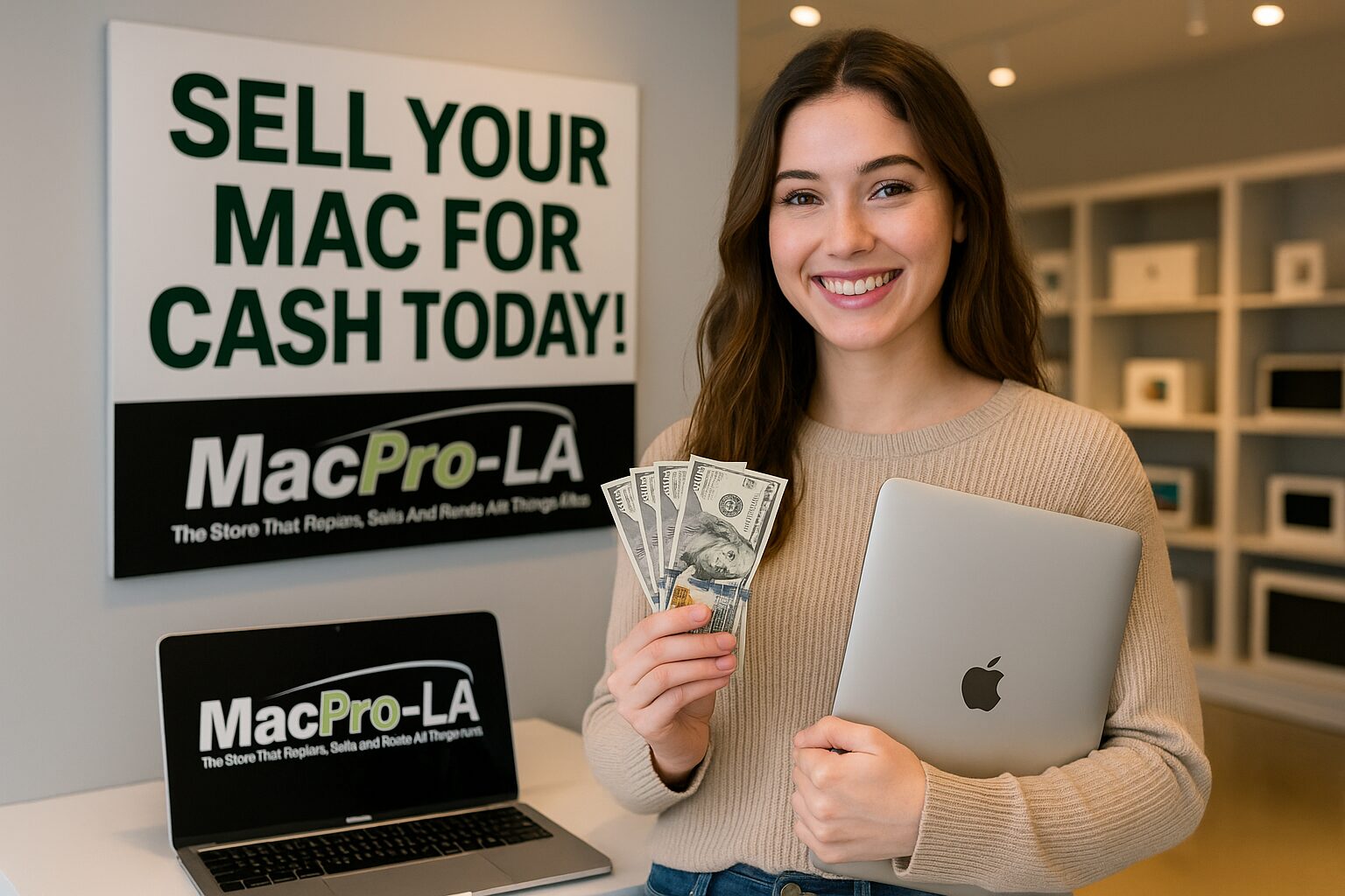 Mac computer at MacPro-LA for Silver Lake sellers